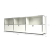 Sideboard 2x3 mit 3 Klapptüren, Weiss