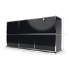 Sideboard 50 2x3 mit 6 Klapptüren, Graphitschwarz